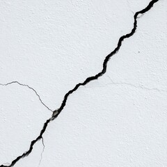 Obraz premium Cracked white wall (1)