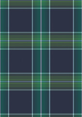 Seamless Teal Green and Dark Blue Plaid Pattern Texture