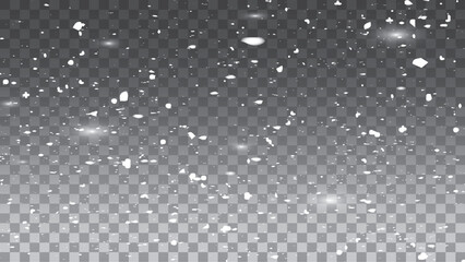 Snow storm effect, blurred, cold wind with snow.