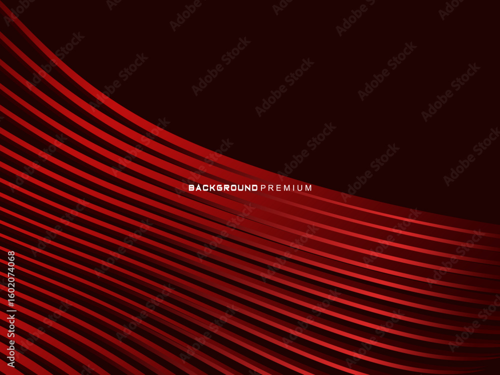 Poster abstract red geometric lines on red background. modern shiny gradient red futuristic pattern. futuri