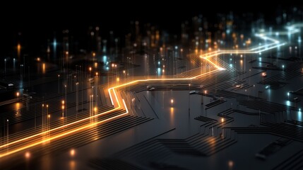 Fototapeta premium Circuit Board Highway