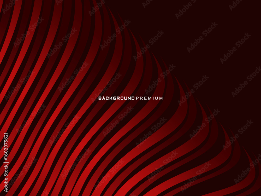 Poster abstract red geometric lines on red background. modern shiny gradient red futuristic pattern. futuri