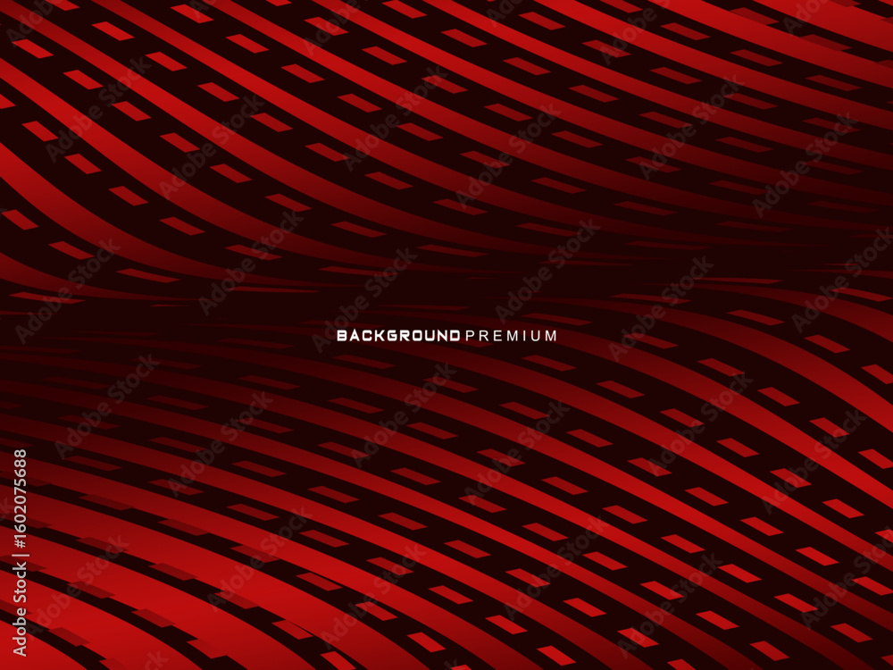 Poster abstract red geometric lines on red background. modern shiny gradient red futuristic pattern. futuri