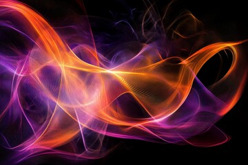 Abstract design with vibrant swirling lines.