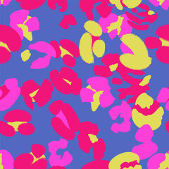 Obraz premium Floral colorful seamless pattern with abstract different flowers. Vector background, design, print, wrapping paper, wallpaper, textile