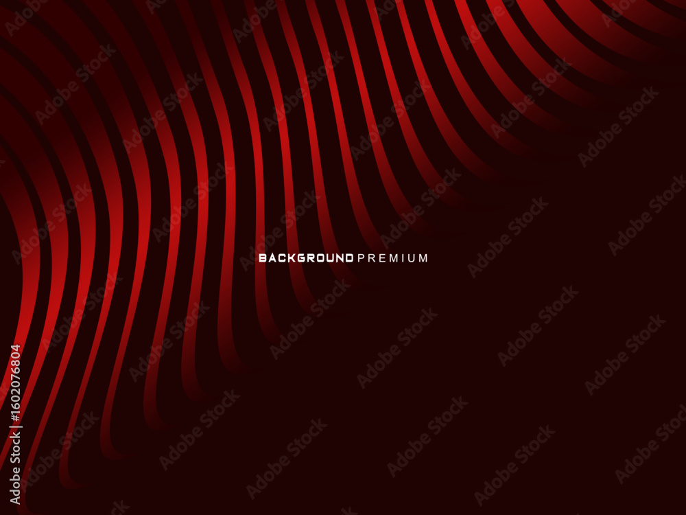 Poster abstract red geometric lines on red background. modern shiny gradient red futuristic pattern. futuri