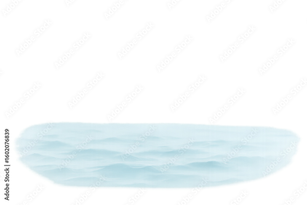 Poster wispy white fog billowing softly, casting translucent haze against clean background, creating ethere