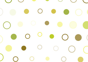Image of a white background featuring an array of colorful circles in various sizes, including shades of yellow and green, creating a vibrant and abstract pattern