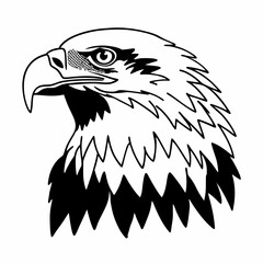 Eagle Head Line Art