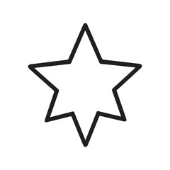Obraz premium Simple outline of a six pointed star shape isolated on a clean white background