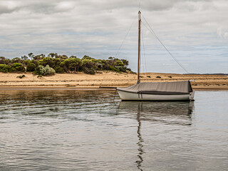 Couta Boat Moored In Barwon River