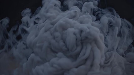 swirling plumes dense grey smoke drifting dark background slow motion captured 4K vivid clarity to evoke mystery drama atmospheric tension moody visual - Powered by Adobe