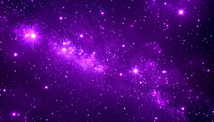 Fototapeta premium Purple Nebula with Cosmic Dust, and Stars.