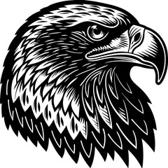 Eagle Head Detailed Engraving