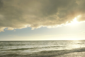 Beautiful Cloudy sky above Gulf of Mexico Anna Maria Island
