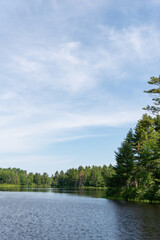 A Secluded Michigan Lake on A Sunny Day