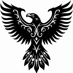 Soaring Phoenix Eagle Tattoo Design