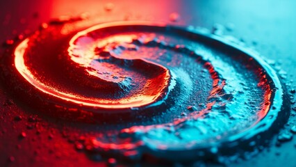 Artistic texture of luminous circular ring