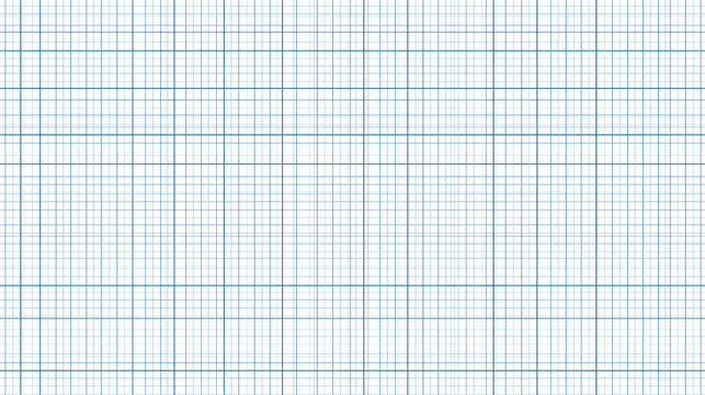 Realistic graph paper texture with precise blue grid lines and slight paper grain, isolated on transparent background