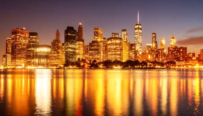 Fototapeta premium City skyline at golden hour