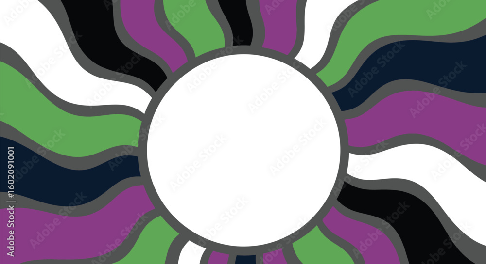 Poster abstract background with colorful waves vector illustration graphic design template art