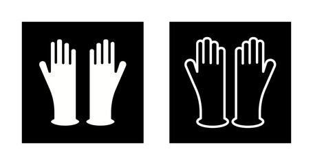 Fototapeta premium Cleaning Gloves Vector Icon