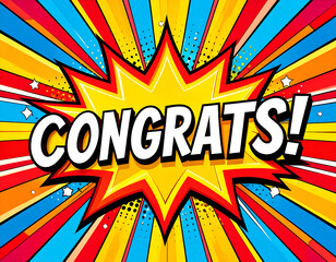 Congrats Comic Book Burst.