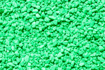 Green gravel garden yard path background backdrop.  Decorative aggregates concept.