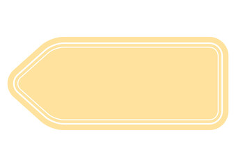 黄色いラベル風の見出しフレーム