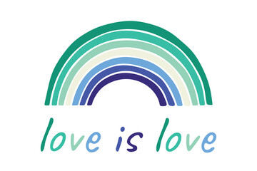 Fototapeta premium Colorful rainbow shape Gay men pride flag Happy pride day LGBTQIA community Pride Month Vector hand drawn doodle for posters, stickers, logo, cards