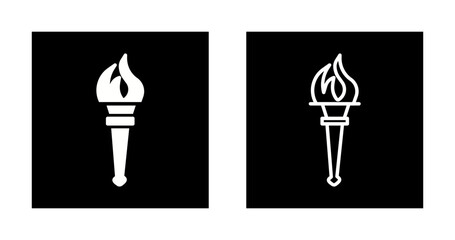 Fototapeta premium Liberty Torch Vector Icon