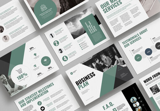Business Plan Brochure Landscape Layout
