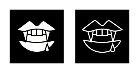Vampire Fangs Vector Icon