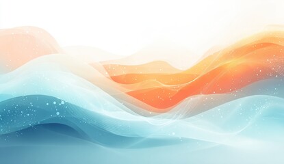 Abstract wavy background, soft pastel colors, light, flowing lines