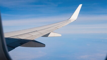 Obraz premium airplane, wing, sky, plane, fly, flight, travel, air, 
