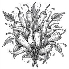 vector illustration of lily