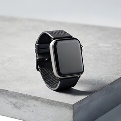 Modern Smartwatch with Black Strap