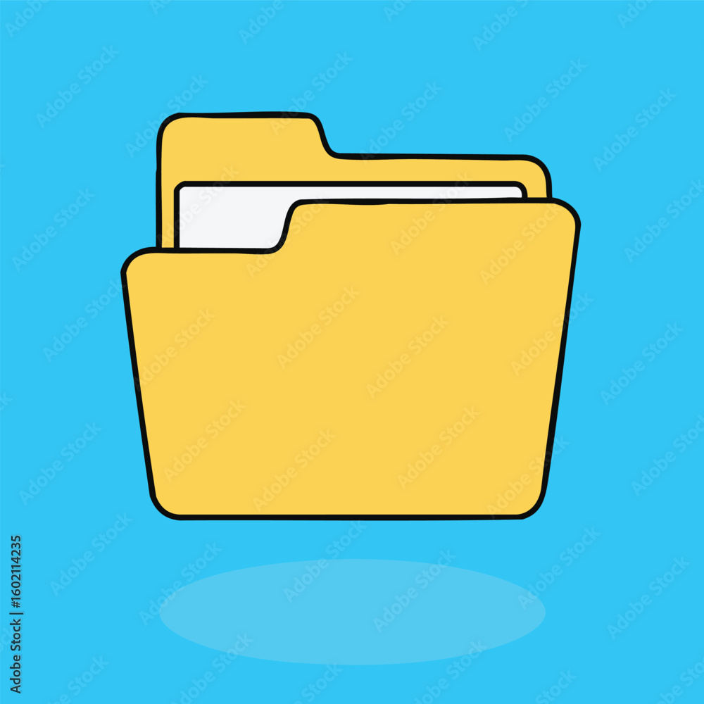 Aufkleber simple and clear folder icon_expanded line icon design