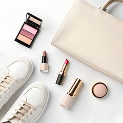 Fashion & Beauty Essentials Flat Lay