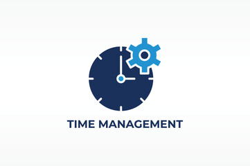 Obraz premium TIME MANAGEMENT vector, icon or logo sign isolated symbol illustration