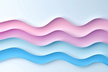 Obraz premium Layered 3d paper cut composition in soft pastel colors for artistic decor and design