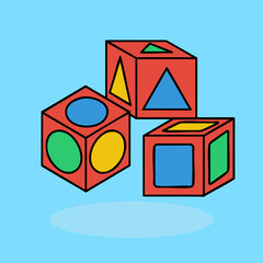Simple and Clear Kids Toy Box Icon_Expanded Line Icon Designs