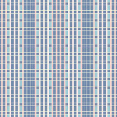Seamless plaid fabric features a clean, structured grid of light blue, pink, and beige tones. Its soft pastel palette gives a fresh, minimal, and modern appearance ideal for spring textiles.