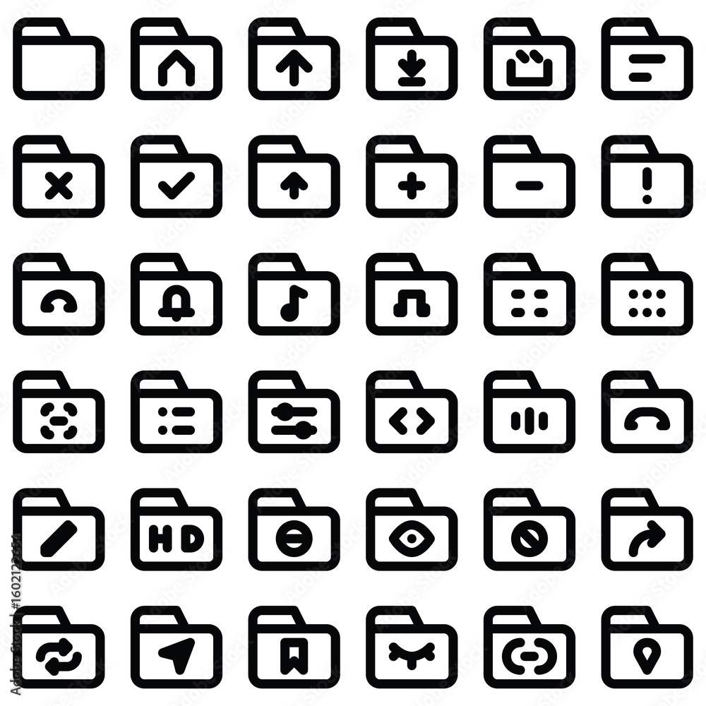 Poster simple and clear set of media icons for web 12