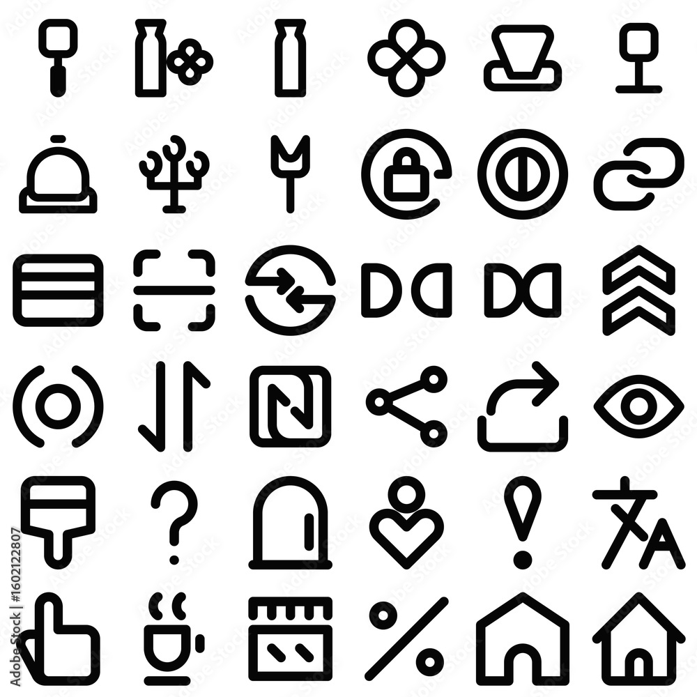 Aufkleber simple and clear set of media icons for web 8