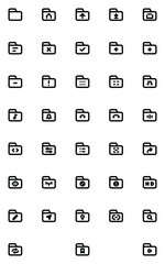 Simple and Clear Expanded Line_Folder Icon
