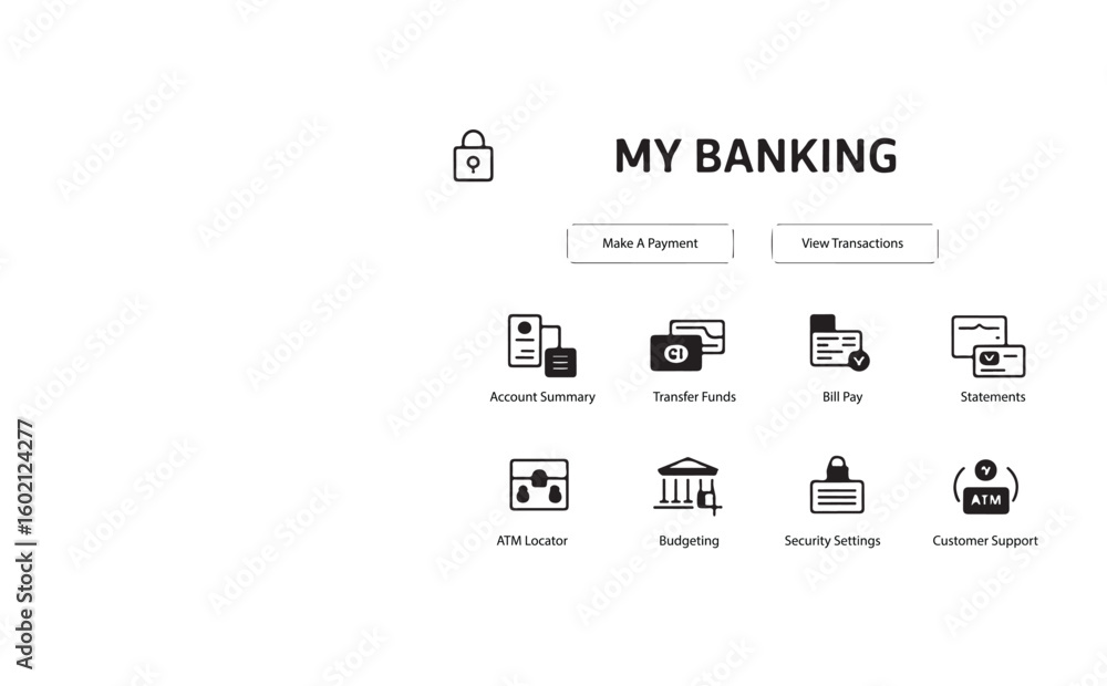 Fototapete business logo and web design vector icon set for interface elements