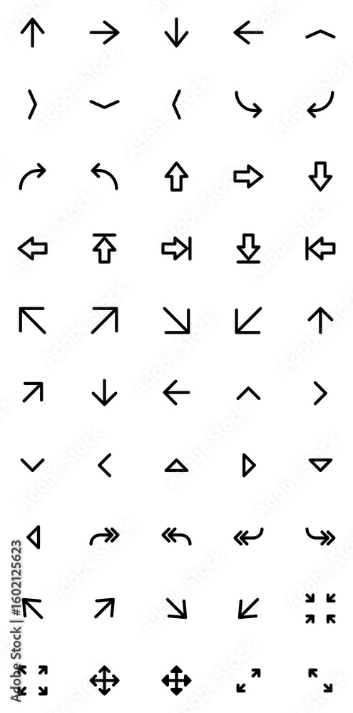 Poster simple and clear expanded line_arrow ui icon