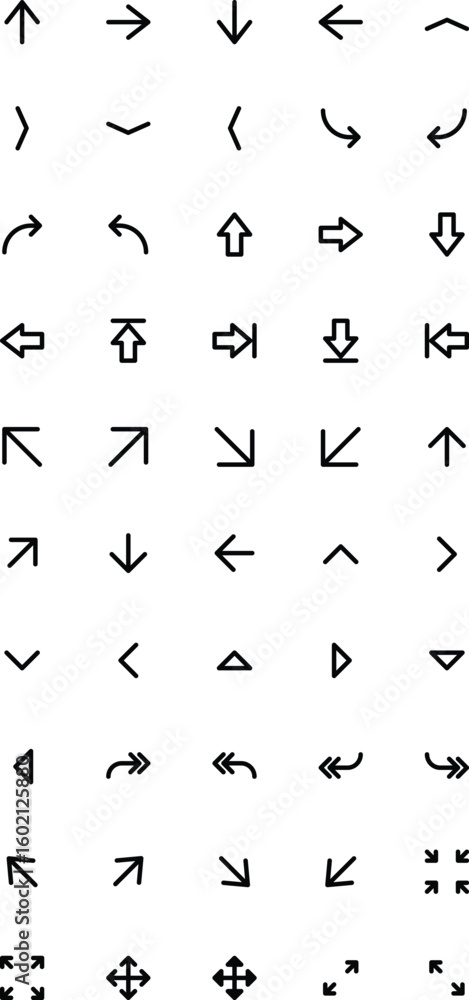 Aufkleber simple and clear expanded line_arrow ui icon