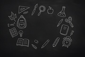 back to school blackboard with copy space